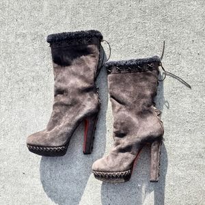 Christian Louboutin Gray Heeled Boots